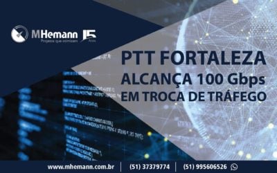 PTT Fortaleza alcança pico de 100Gbps de troca de tráfego. IX desponta como maior Ponto do Nordeste e ganha destaque no país