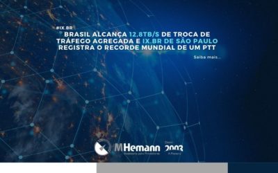 Brasil registra recorde de 12,8Tb/s de troca de tráfego no IX.br