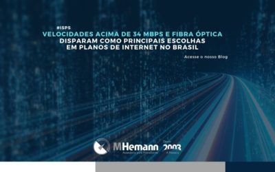 Velocidades acima de 34 Mbps e Fibra Óptica disparam como principais opções em planos.